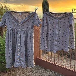 Kate Quinn 4T Dress and Cardigan Organic Cotton Interlock Mushroom Lot